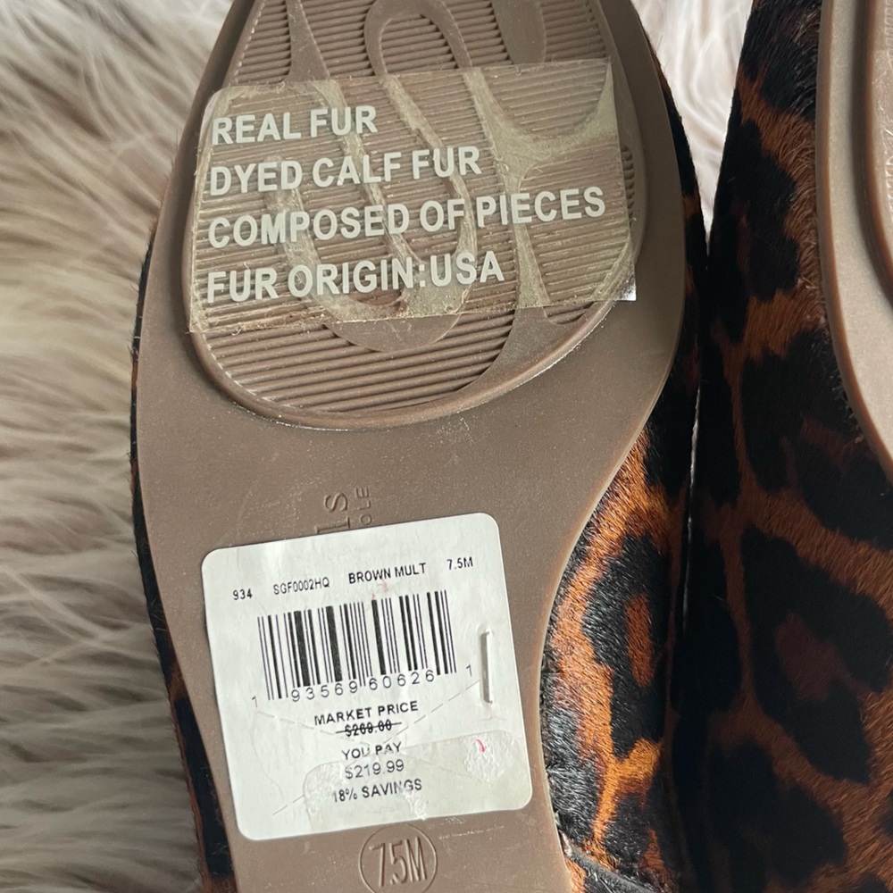 NWOT Gentle Souls By Kenneth Cole Leopard Fur Ankle Boots - Picture 5 of 6